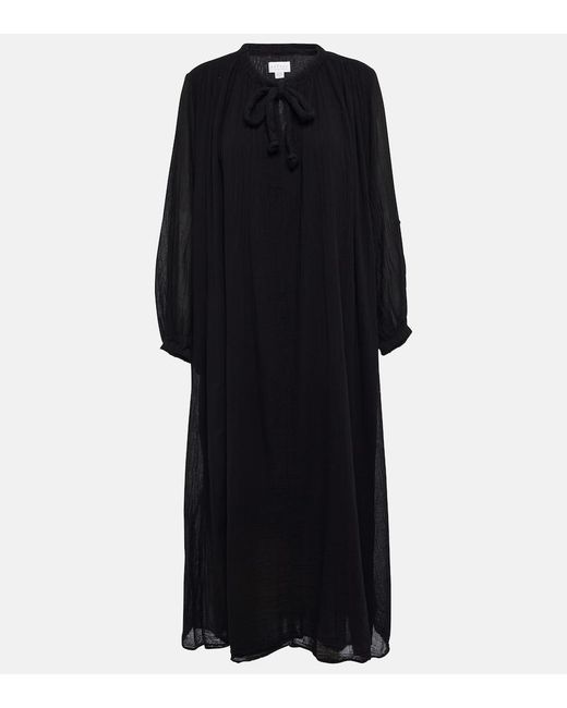 Velvet Black Frankie Cotton Gauze Maxi Dress