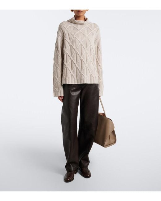 Jardin Des Orangers White Wool And Cashmere Sweater