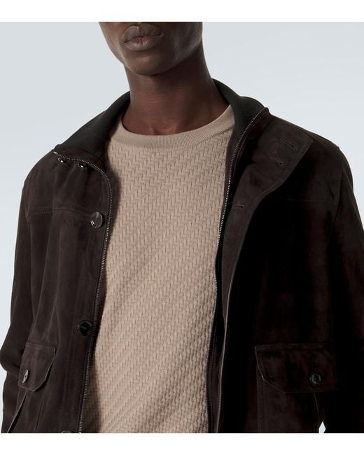 Brioni Natural Cotton, Silk, And Cashmere Sweater for men