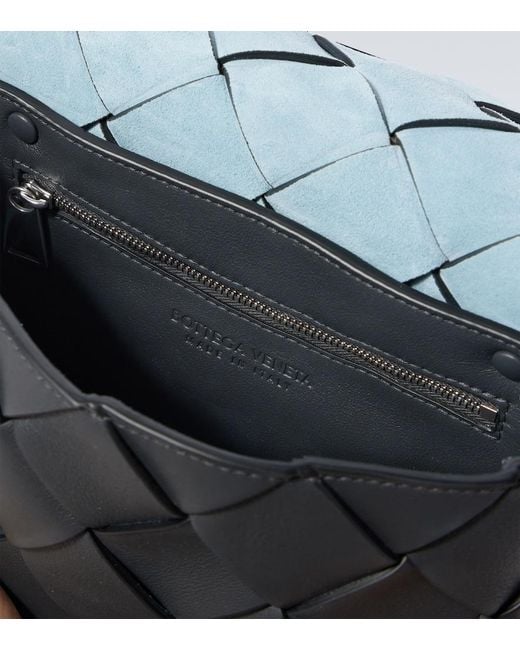 Bottega Veneta Black Diago Small Leather Crossbody Bag for men