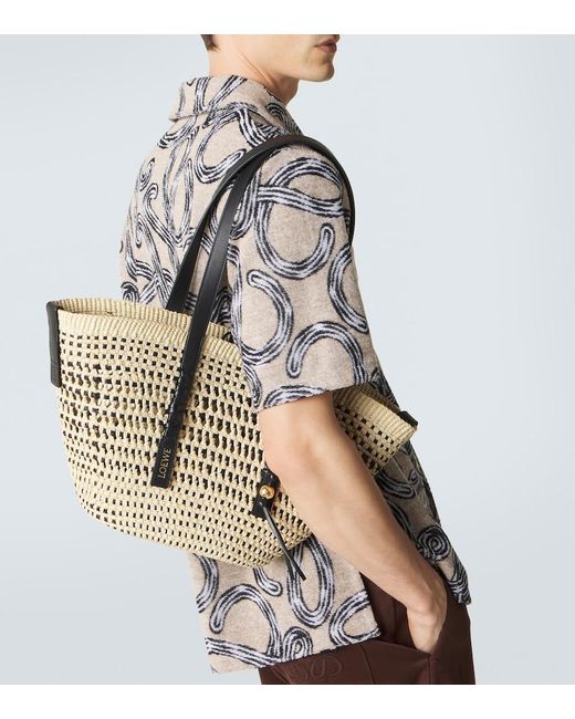 Loewe Metallic Paula's Ibiza Medium Basket Bag for men