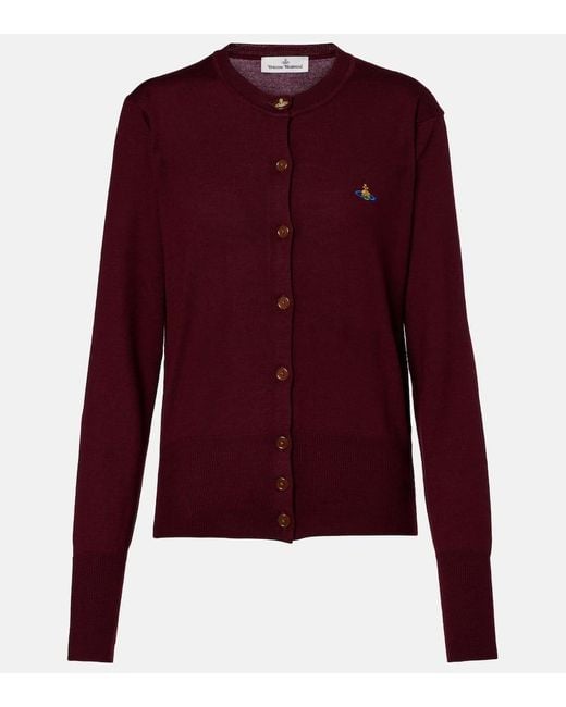 Cardigan Bea Orb De Lana Virgen Vivienne Westwood de color Purple