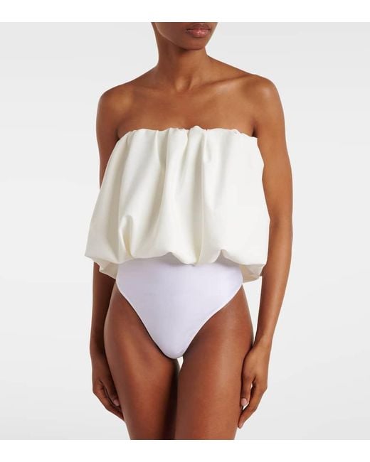Adriana Degreas White Coquille De Mer Bodysuit