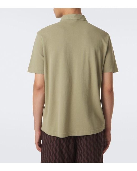Frescobol Carioca Green Cotton Pique Polo Shirt for men