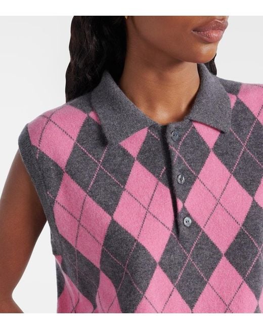 Lisa Yang Pink Riana Cashmere Vest