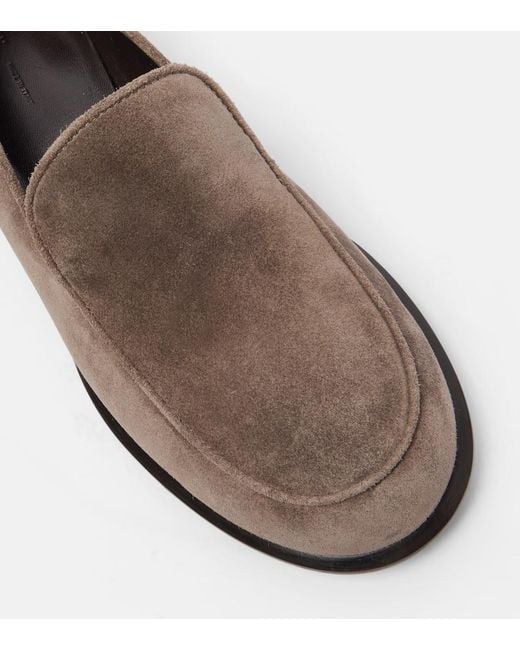 Khaite Brown Miles Suede Loafers