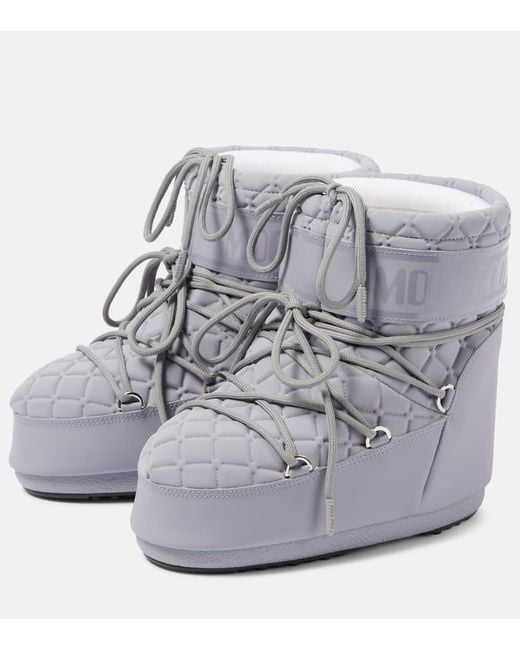 Moon Boot Gray Icon Low Quilt Snow Boots