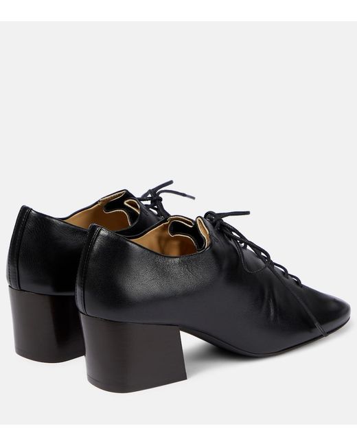 Lemaire Black Souris Derby Leather Pumps