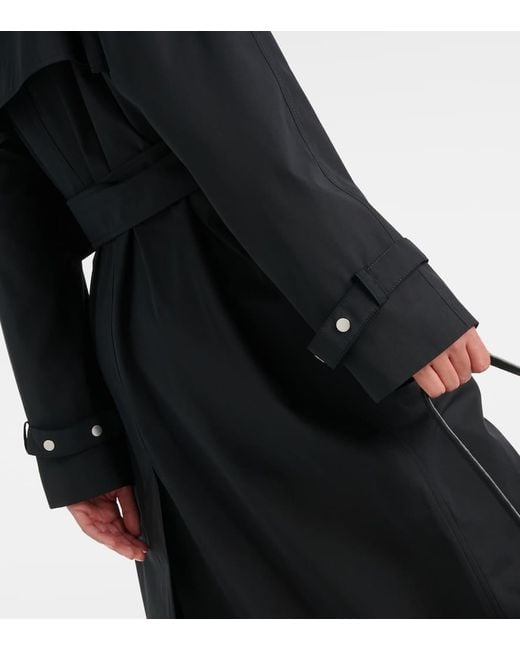 Trench-Coat En Coton Melange Burberry en coloris Black