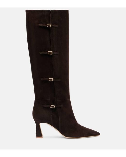 Malone Souliers Black Nolan 70 Suede Knee-High Boots