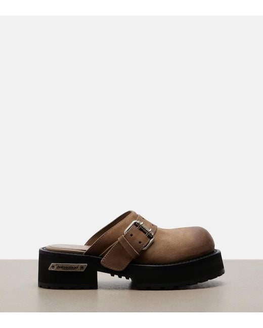 Balenciaga Brown Venom Leather Mules