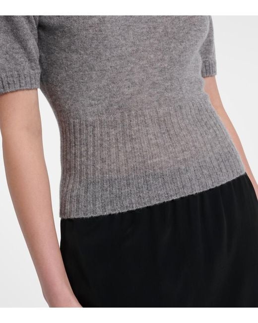 Simone Rocha Gray Embellished Cashmere Sweater