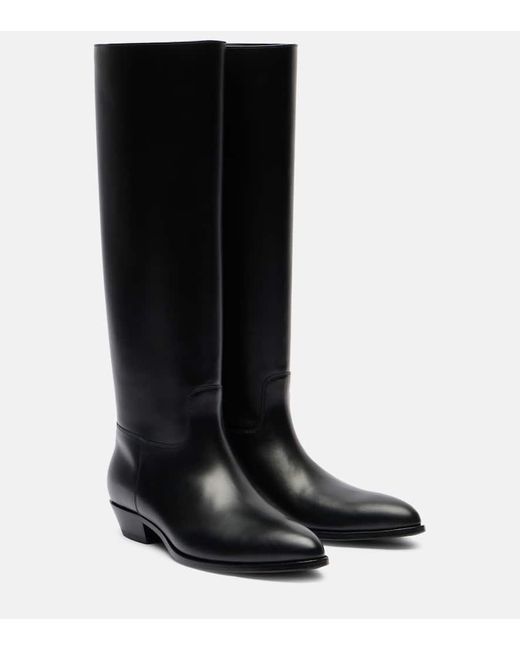 The Row Black Westernstiefel Aus Leder