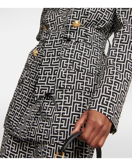 Balmain Black Double-breasted Monogram Jacket