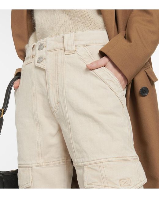 Isabel Marant Gray Vayoneo Cargo Straight Jeans