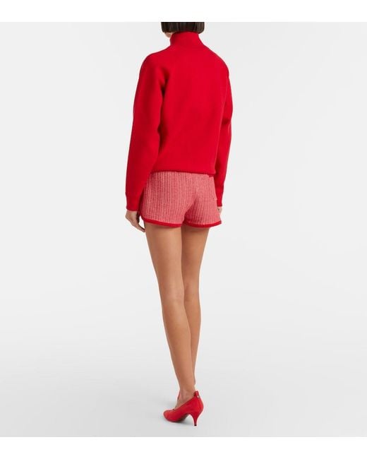 Versace Red Cotton Shorts