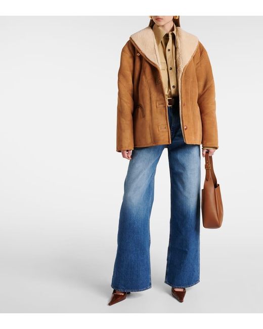 Blazé Milano Brown Jacke Tatoosh Aus Veloursleder Mit Shearling