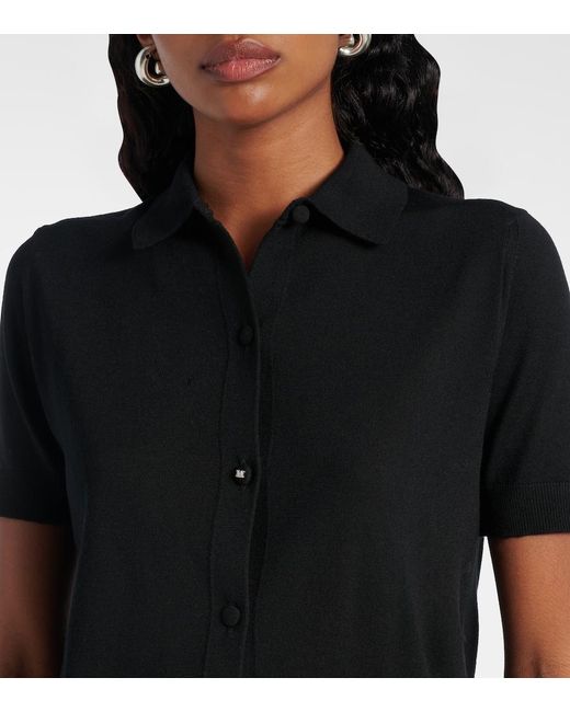 Max Mara Black Romania Virgin Wool Shirt