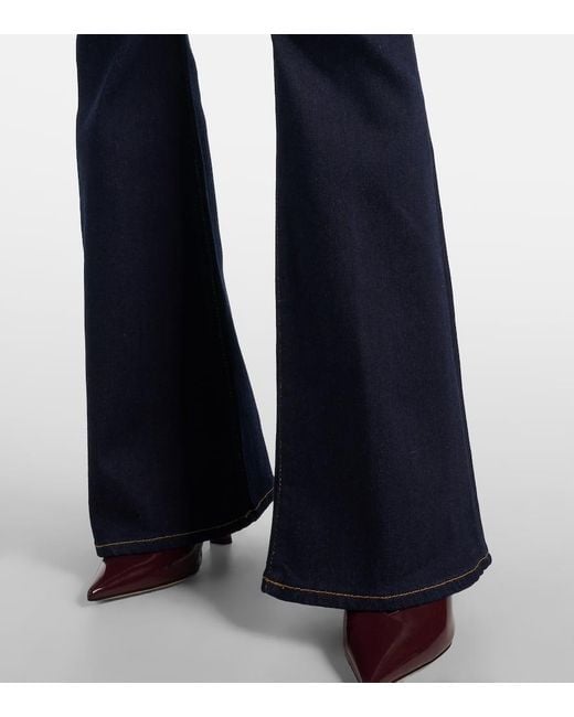 FRAME Blue Le High Flare Flared Jeans