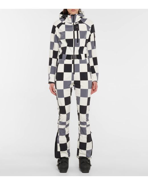 Tuta da sci Star a quadri di Perfect Moment in Bianco | Lyst