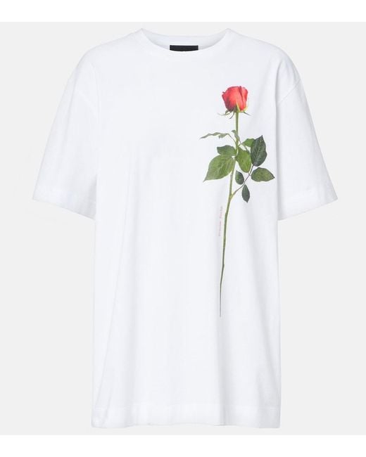 Simone Rocha White Printed Cotton Jersey T-Shirt