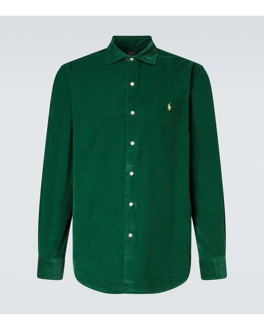Polo Ralph Lauren Green Cotton Corduroy Shirt for men