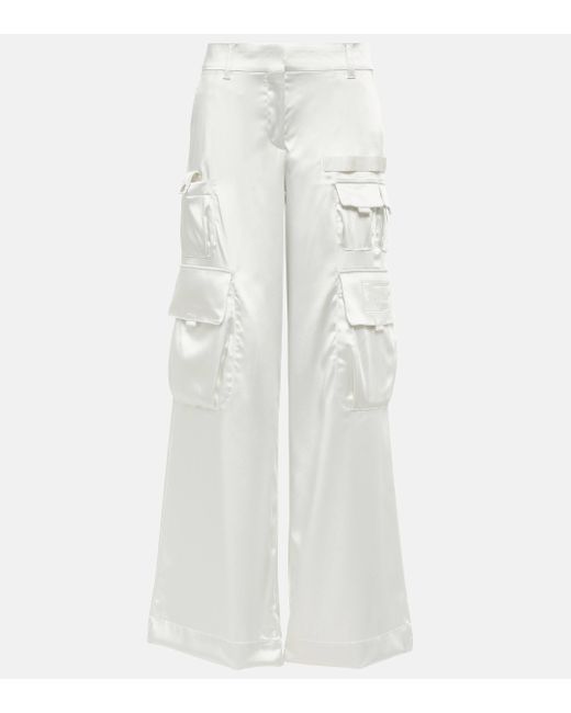 Pantalon cargo en satin Off-White c/o Virgil Abloh en coloris White
