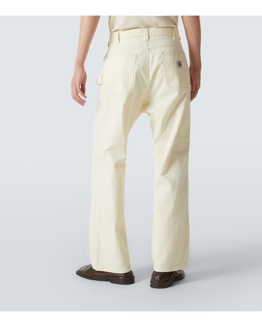 Bode Natural Cotton Straight Pants for men
