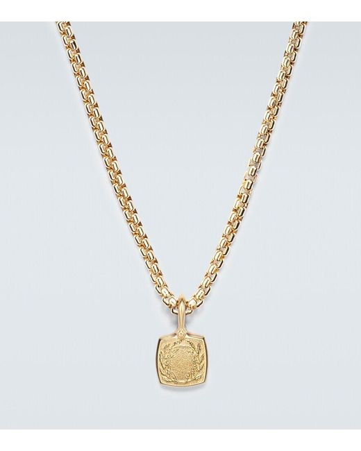 David Yurman Blue Petrvs Horse 18Kt Pendant Necklace for men