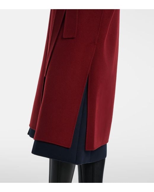 Max Mara Red Luna Virgin Wool Coat