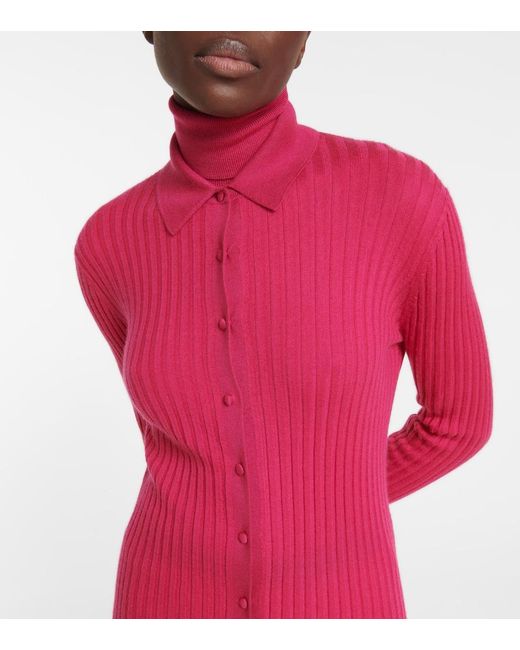Gabriela Hearst Pink Cavalieri Cashmere And Silk Shirt