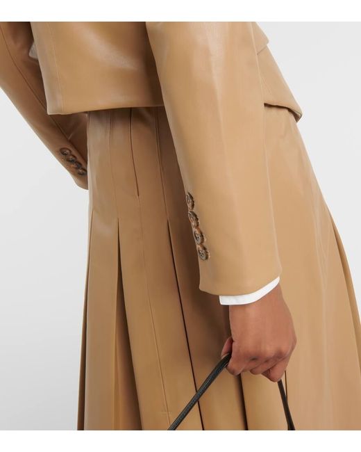 Veronica Beard Natural Cooke Single-Breasted Faux Leather Jacket
