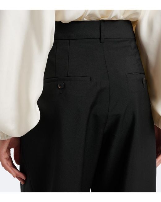 Rohe Black Wool And Mohair Balloon Pants