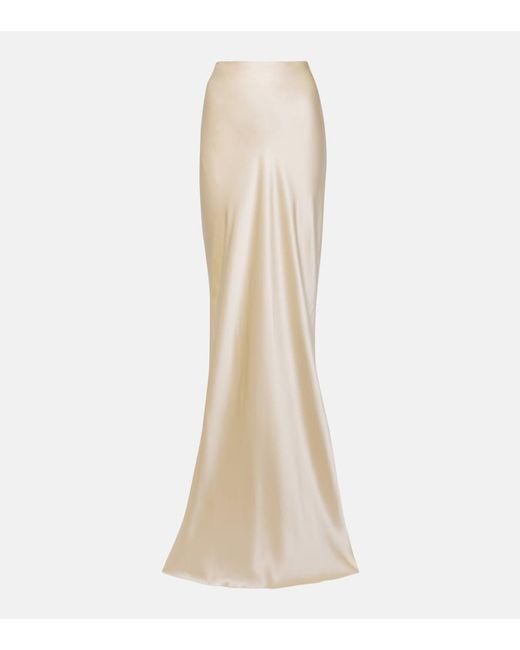 The Sei Natural Silk Satin Maxi Skirt