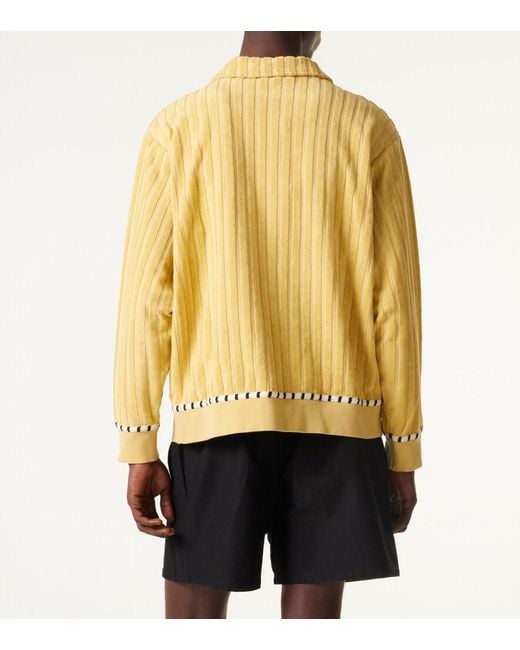 Pullover Croquet Ground di Bode in Yellow da Uomo