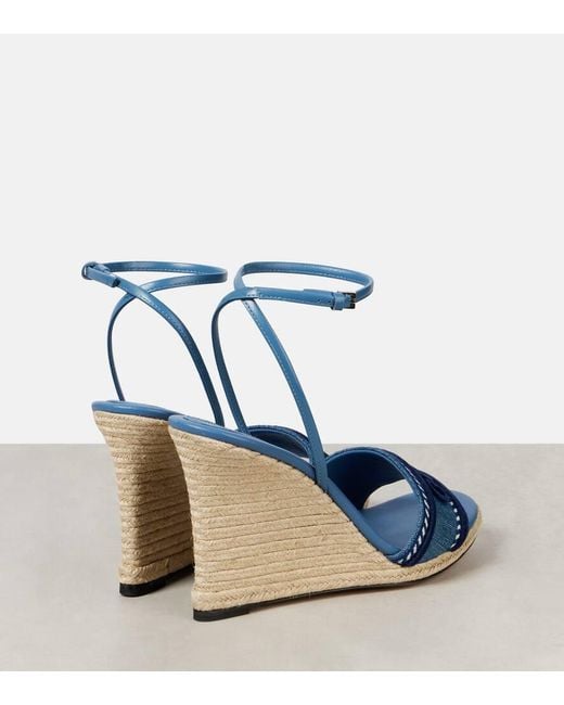Gucci Blue Platform Espadrille, Fabric