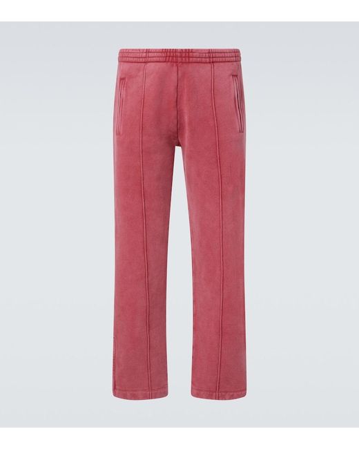Our Legacy Red Cotton Jersey Track Pants for men