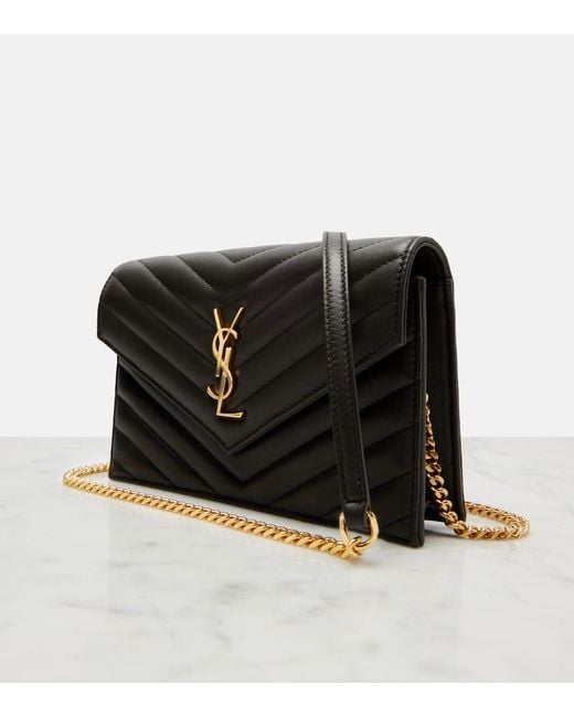 Saint Laurent White Portemonnaie Mit Kettenriemen Cassandre Envelope