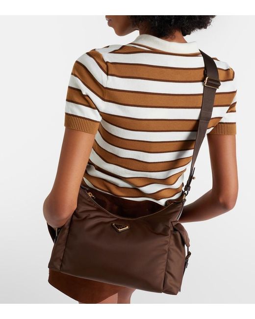 Prada Brown Explore Re-Nylon Large Shoulder Bag