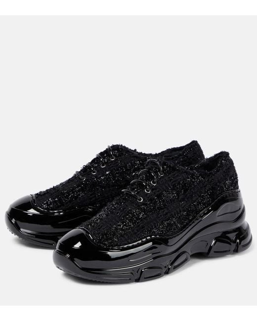 Simone Rocha Black Embellished Low-Top Sneakers