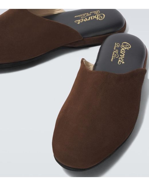 Mules En Daim Charvet pour homme en coloris Brown