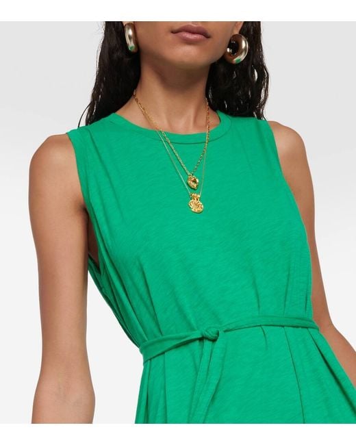 Velvet Green Maxikleid Edith Aus Baumwolle
