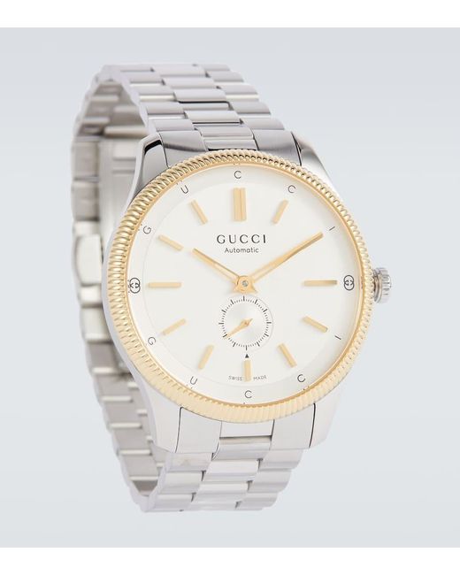 Gucci White G-timeless 40mm Steel Watch for men