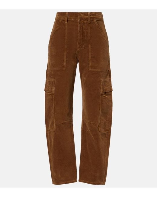 Citizens of Humanity Brown Marcelle Cotton Corduroy Cargo Pants