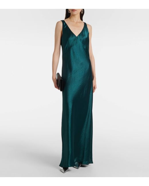 Vince Green Satin Slip Dress