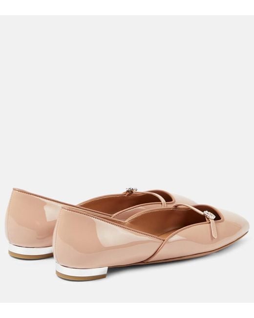 Aquazzura Pink Soul Sister Patent Leather Ballet Flats