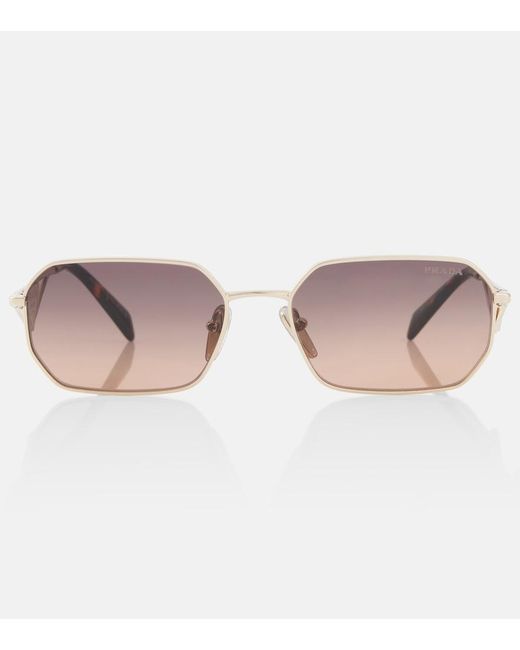 Prada Brown Symbole Square Sunglasses