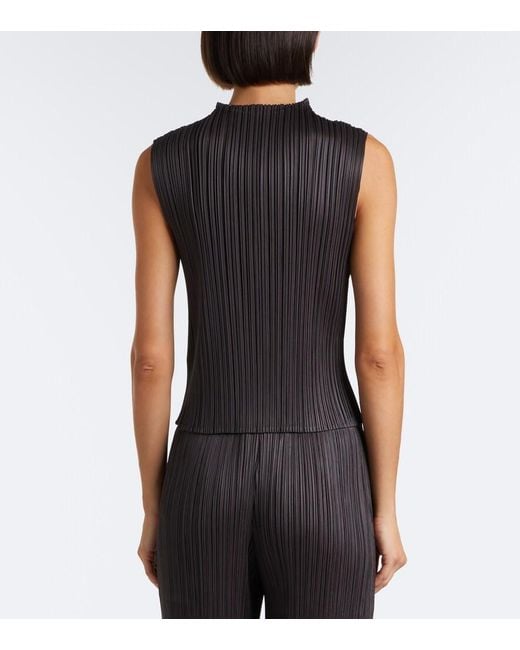 Pleats Please Issey Miyake Black Monthly Colors: August Pleated Top