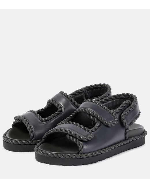 Bottega Veneta Black Jack Leather Sandals