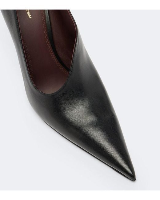Victoria Beckham Black Sloane Leather Pumps